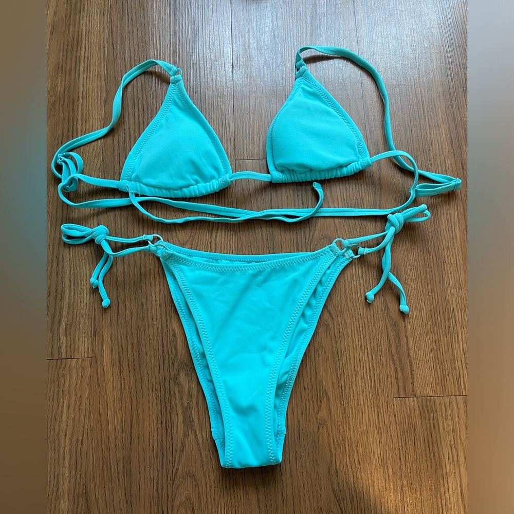 Blue Triangle Bikini Set